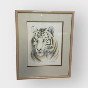 Vintage 1985 Siberian Tiger Signed Print by James P. Townsend